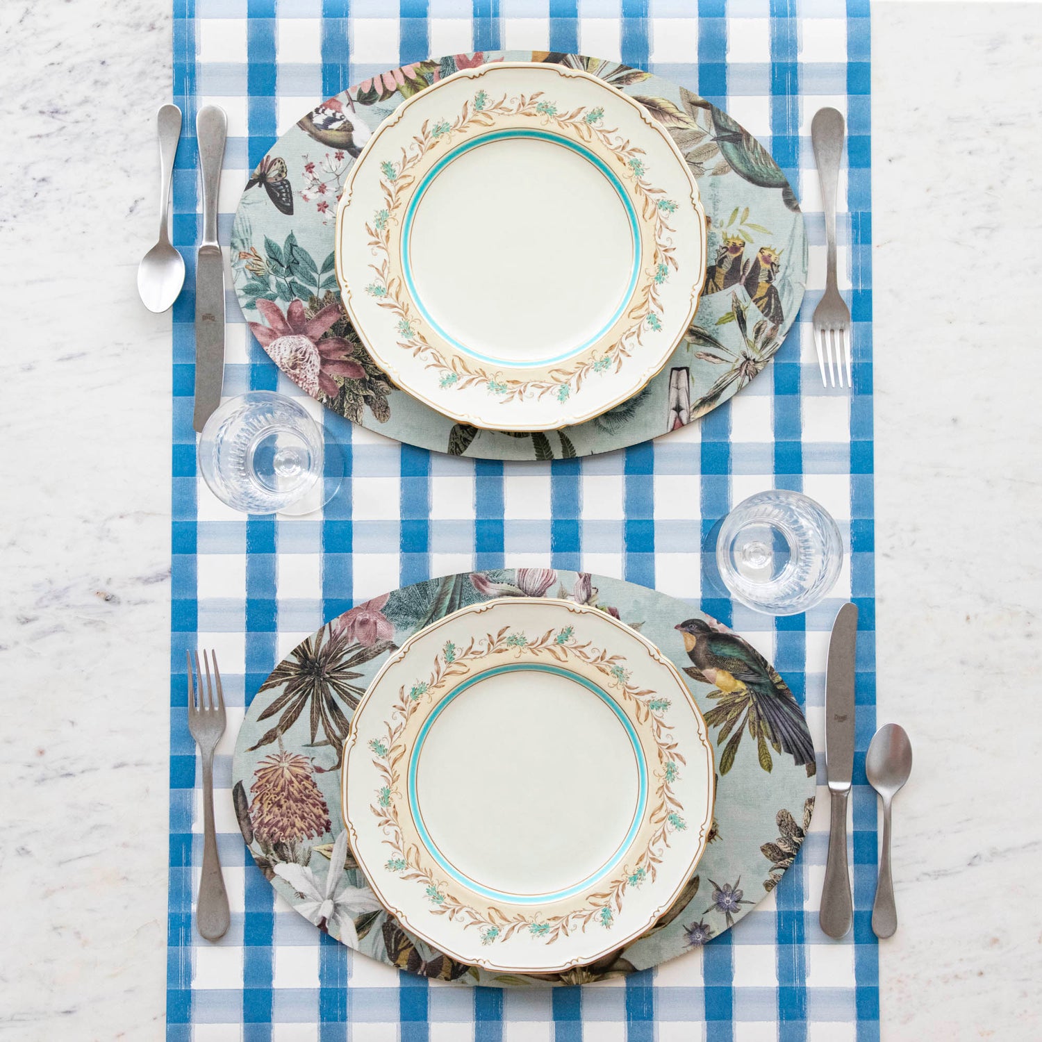 Oval Bright Floral Placemat, Sold Individually