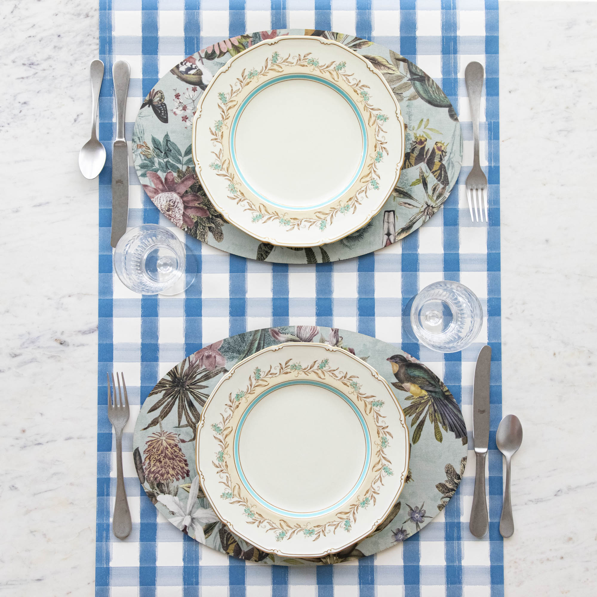 Oval Bright Floral Placemat, Sold Individually