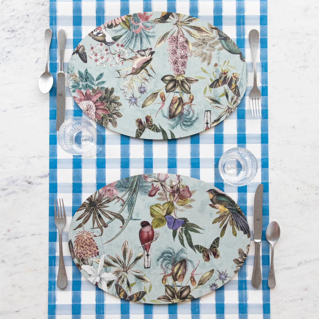 Oval Bright Floral Placemat, Sold Individually