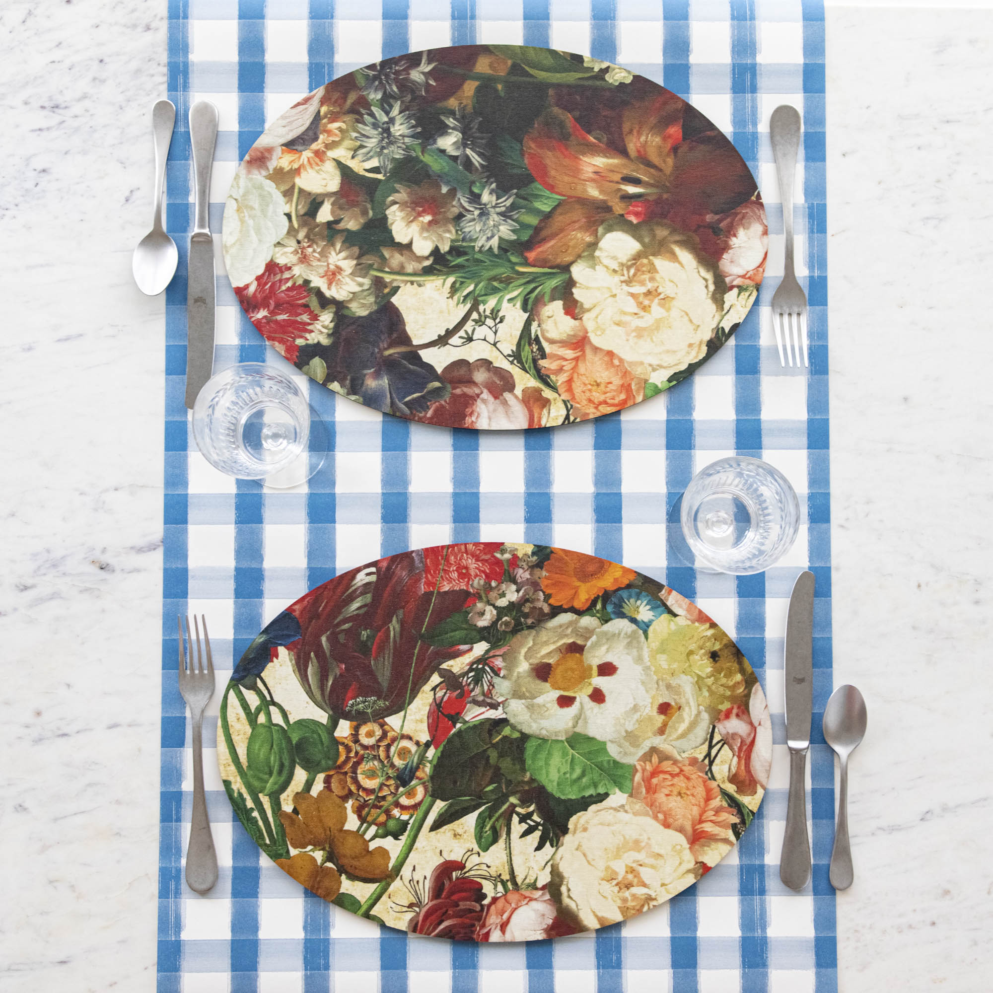 Oval Flemish Flowers Placemat, SOLD INDIVIDUALLY