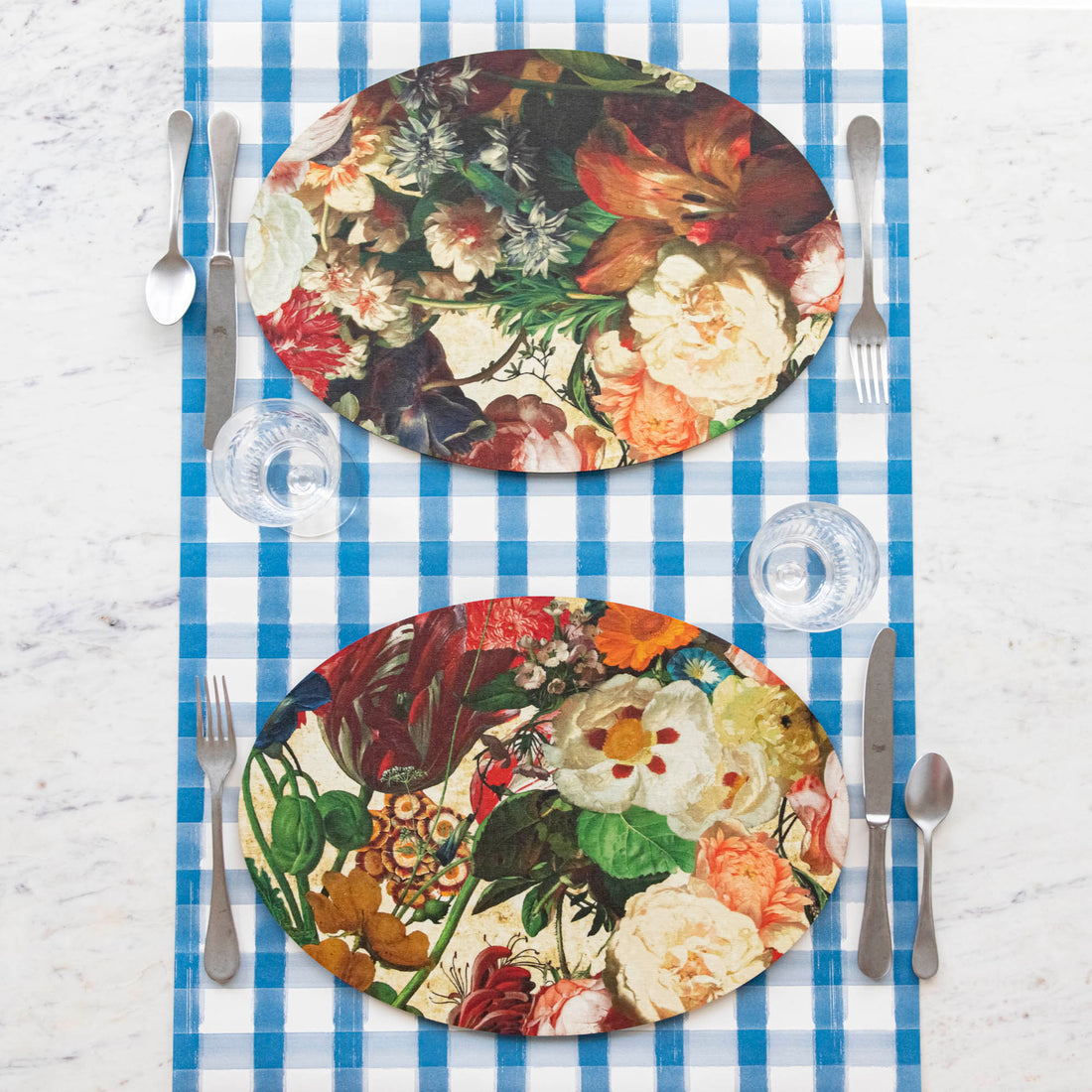 Oval Flemish Flowers Placemat, SOLD INDIVIDUALLY