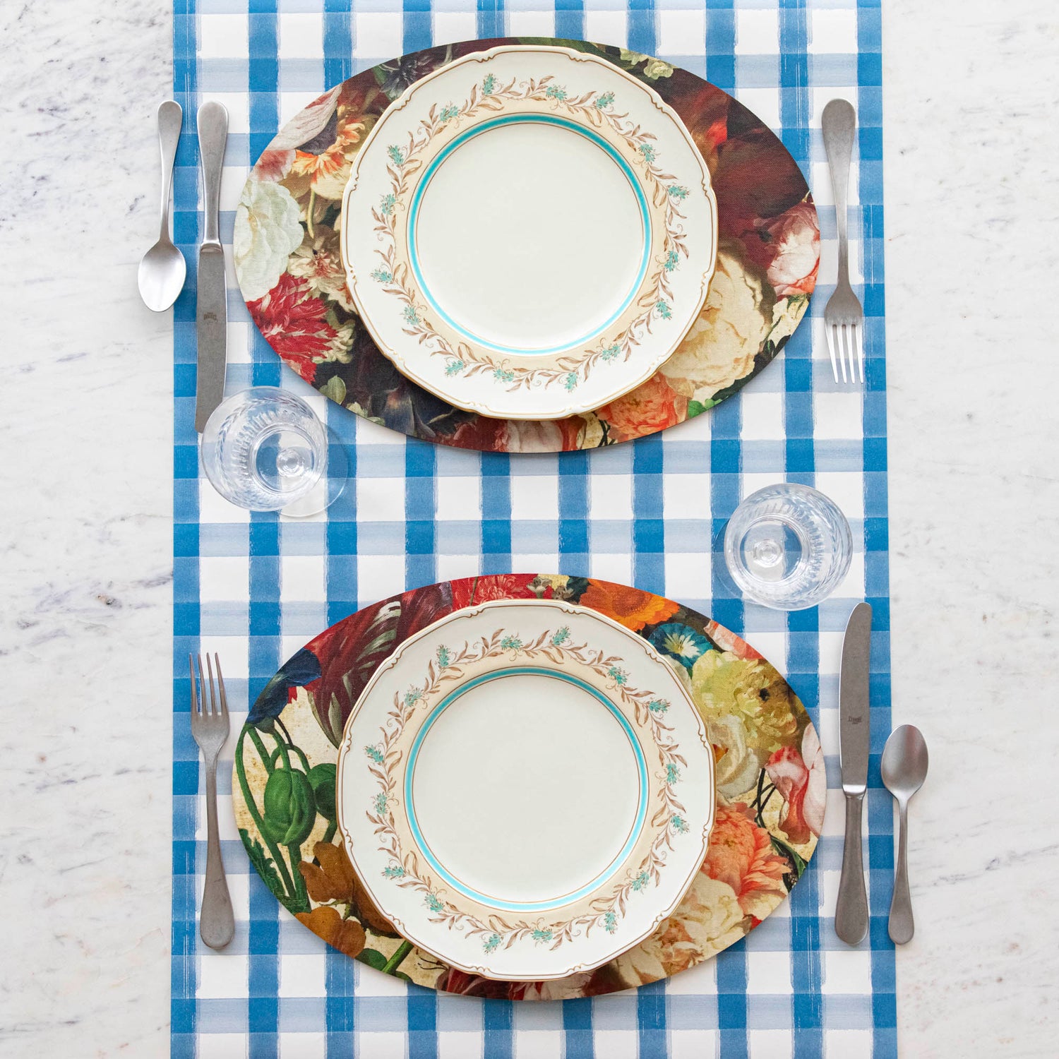 Oval Flemish Flowers Placemat, SOLD INDIVIDUALLY