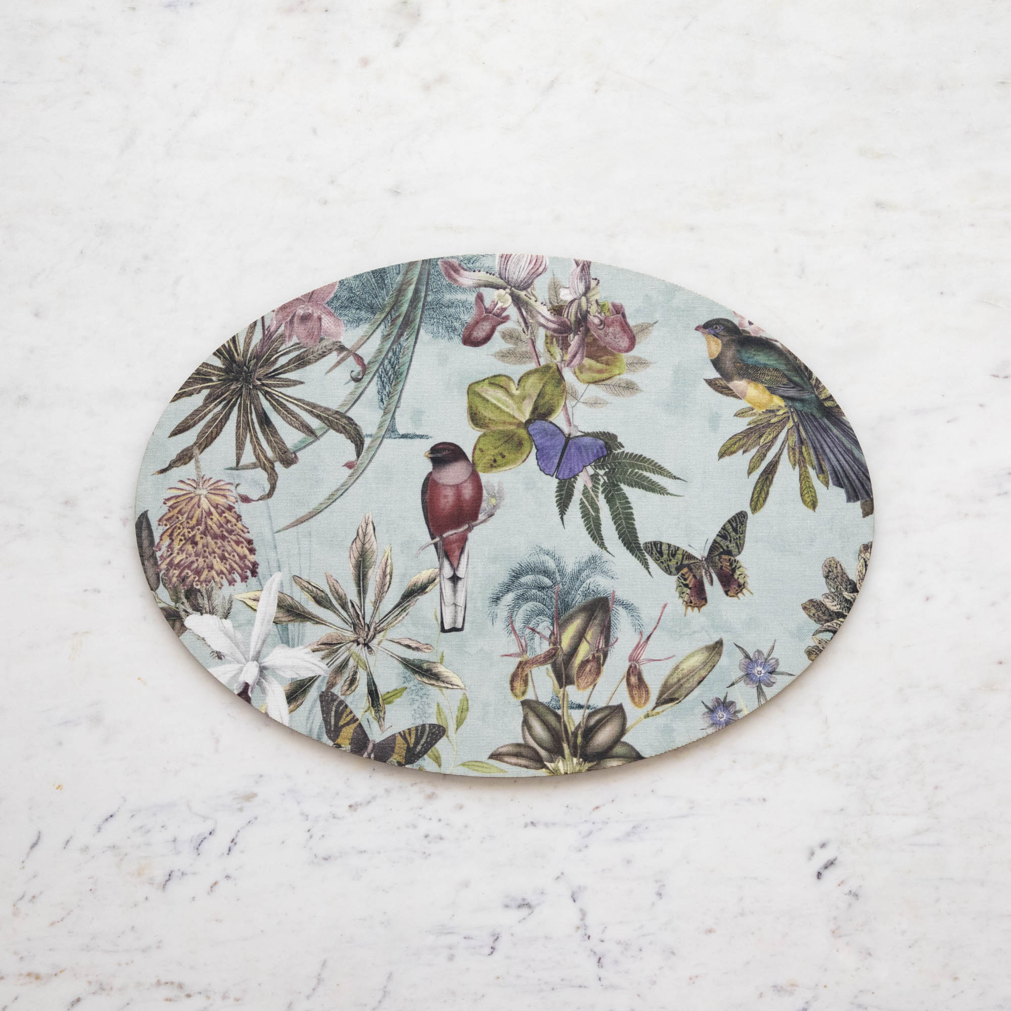 Oval Bright Floral Placemat, Sold Individually