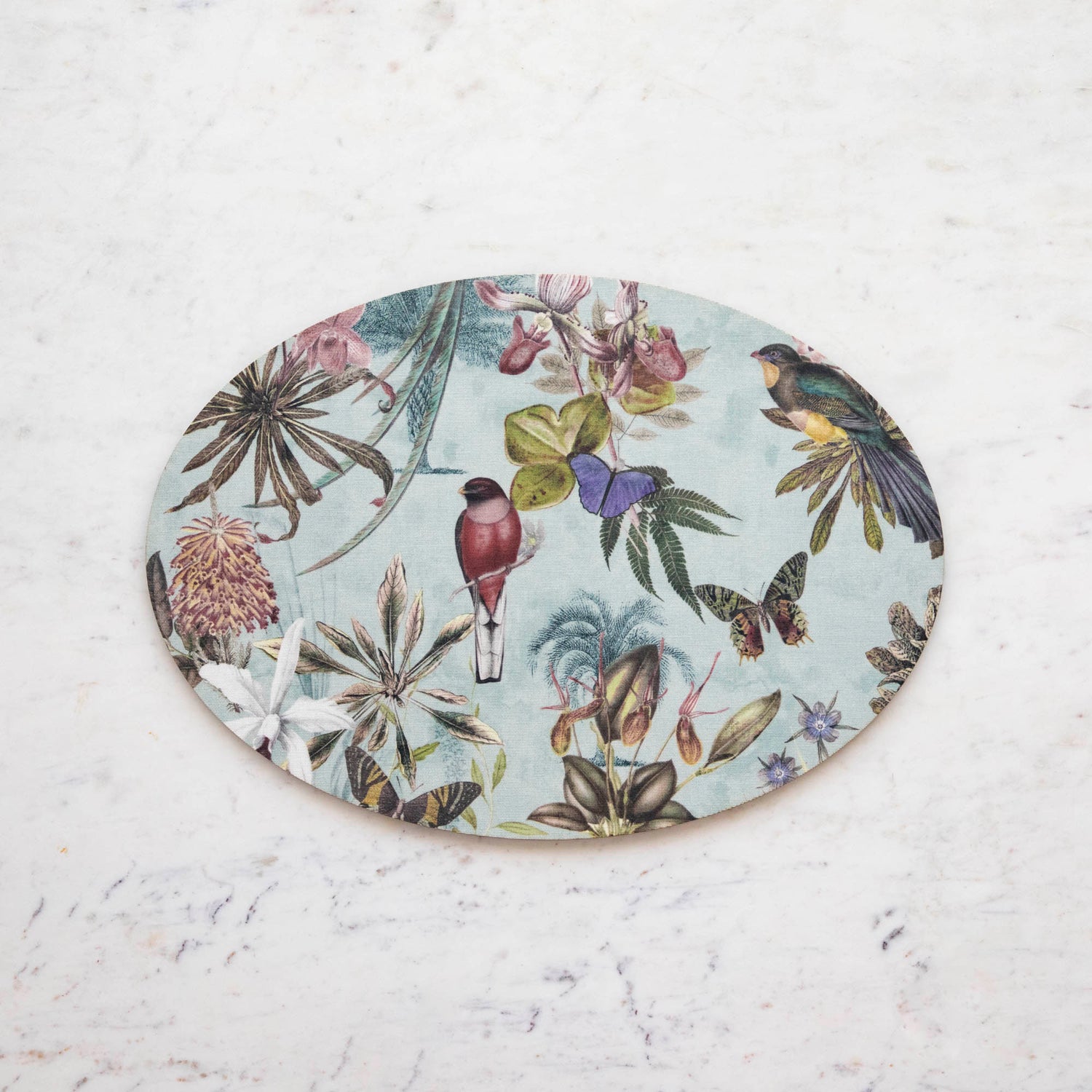 Oval Bright Floral Placemat, Sold Individually