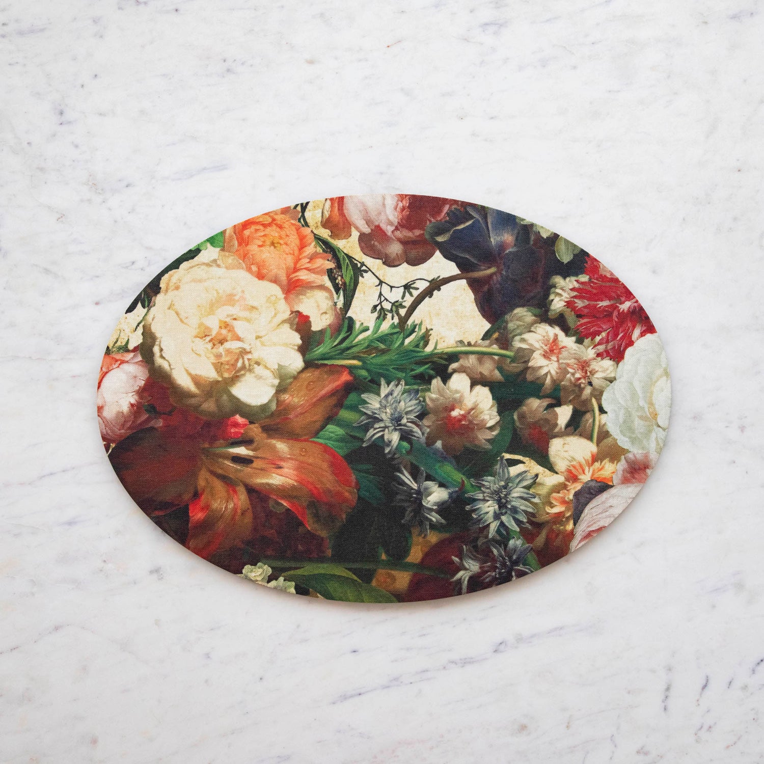 Oval Flemish Flowers Placemat, SOLD INDIVIDUALLY