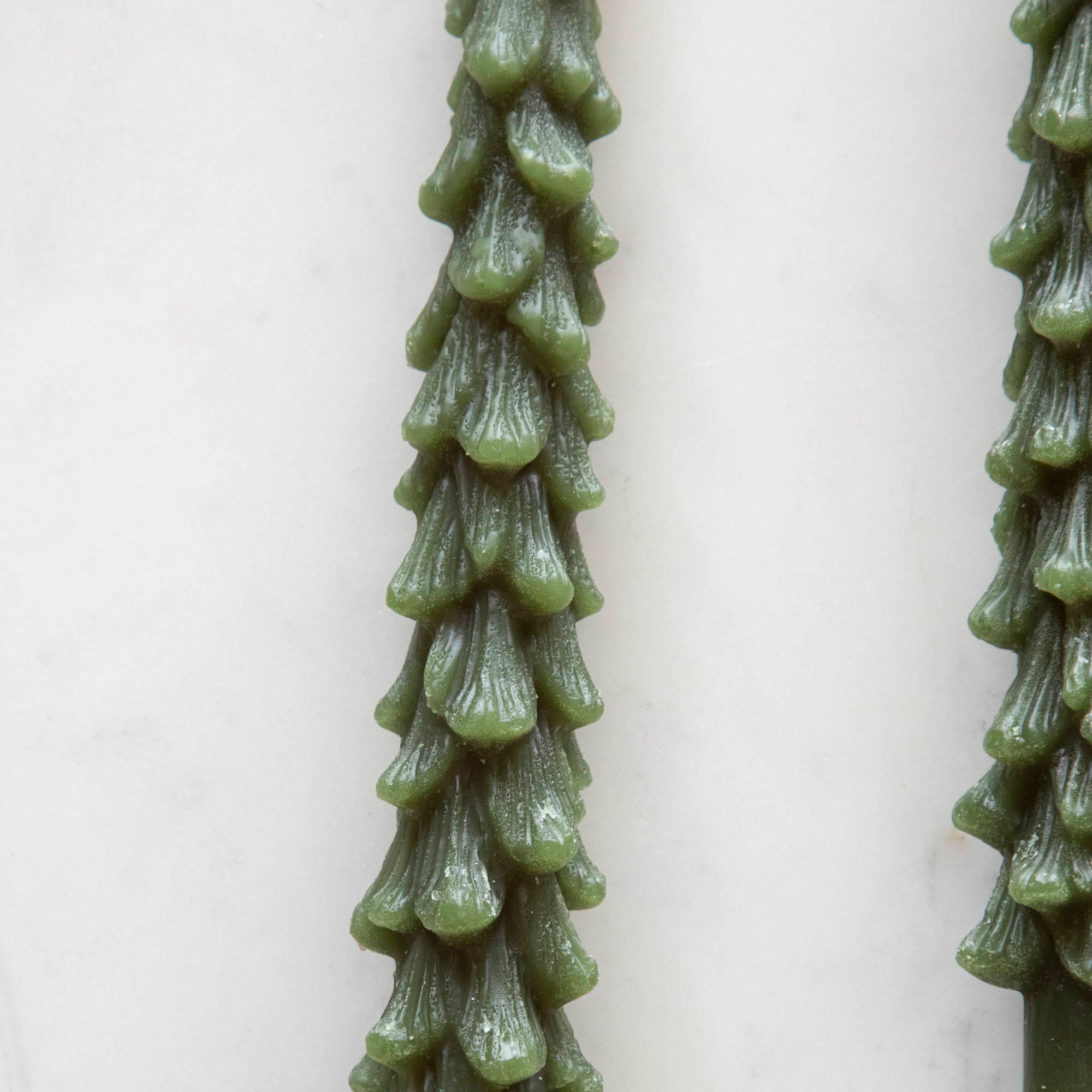 Close up detail of Tree Shaped Taper Candles.