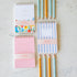 Shorthand Press Task Pads lined up with pencils.