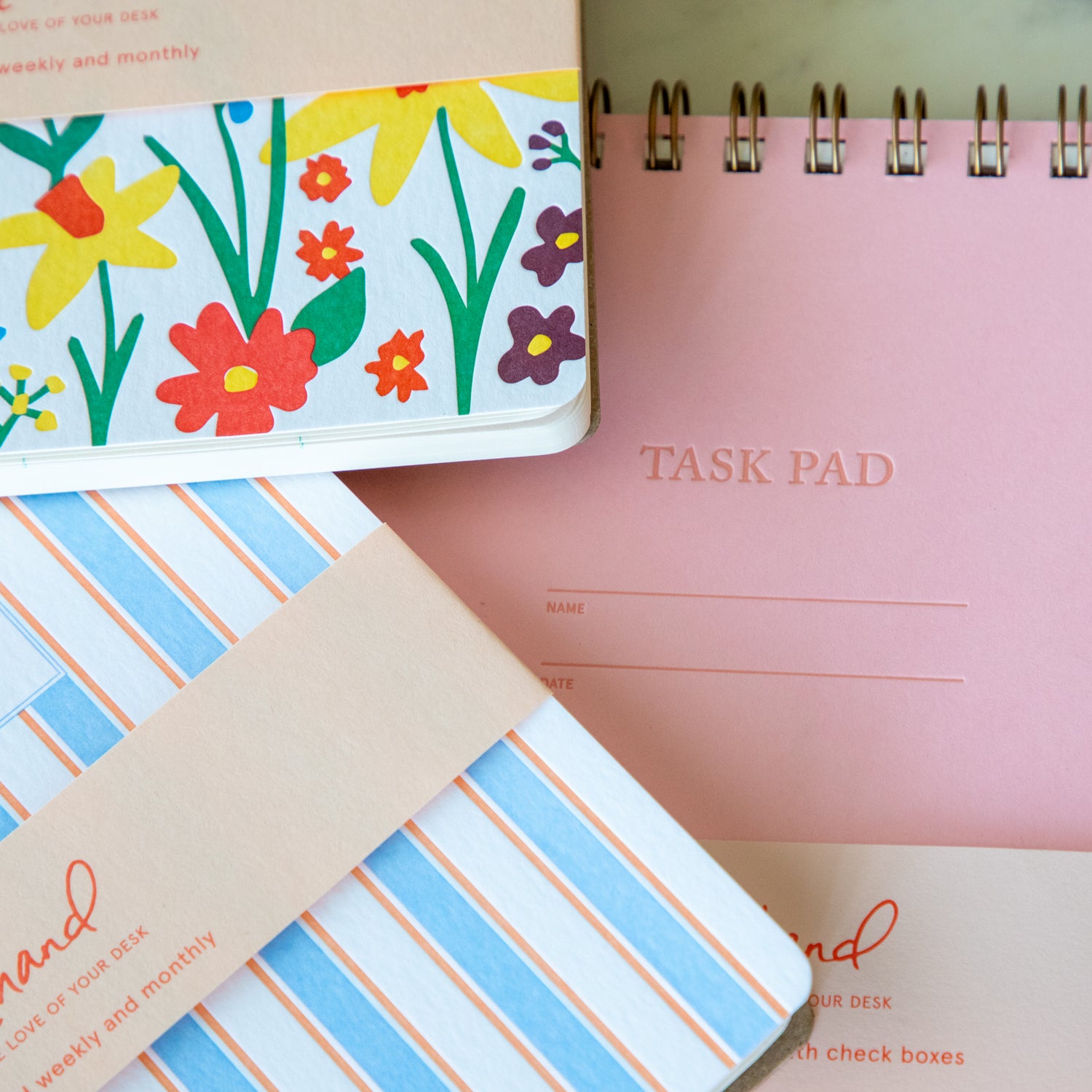 Pink Lemonade Task Pad Notepad under Undated Letterpress Planners.