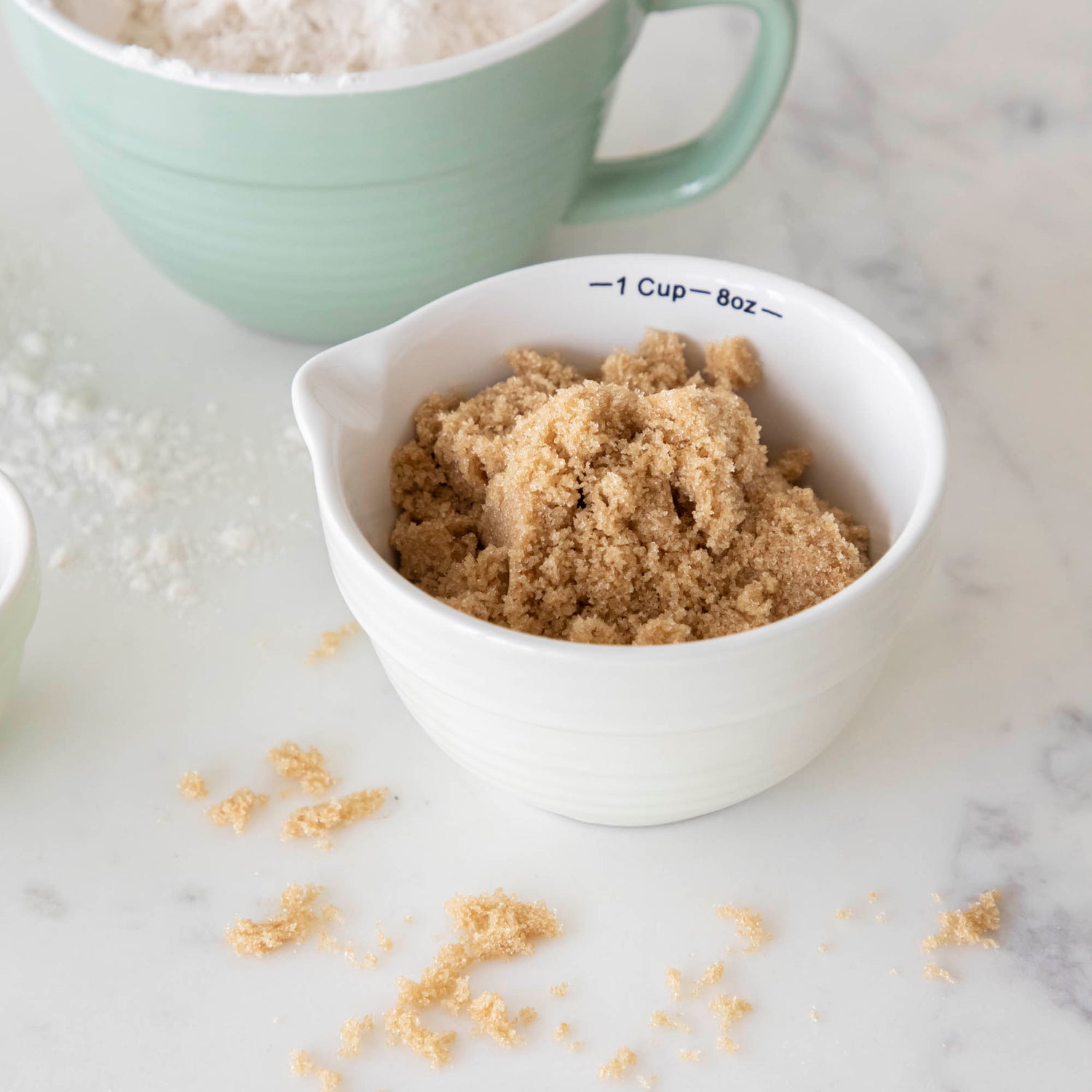 Stoneware Batter Bowl Measuring Cups, Set of 4