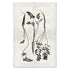 Black & white image of 3 carrots artfully displayed. 