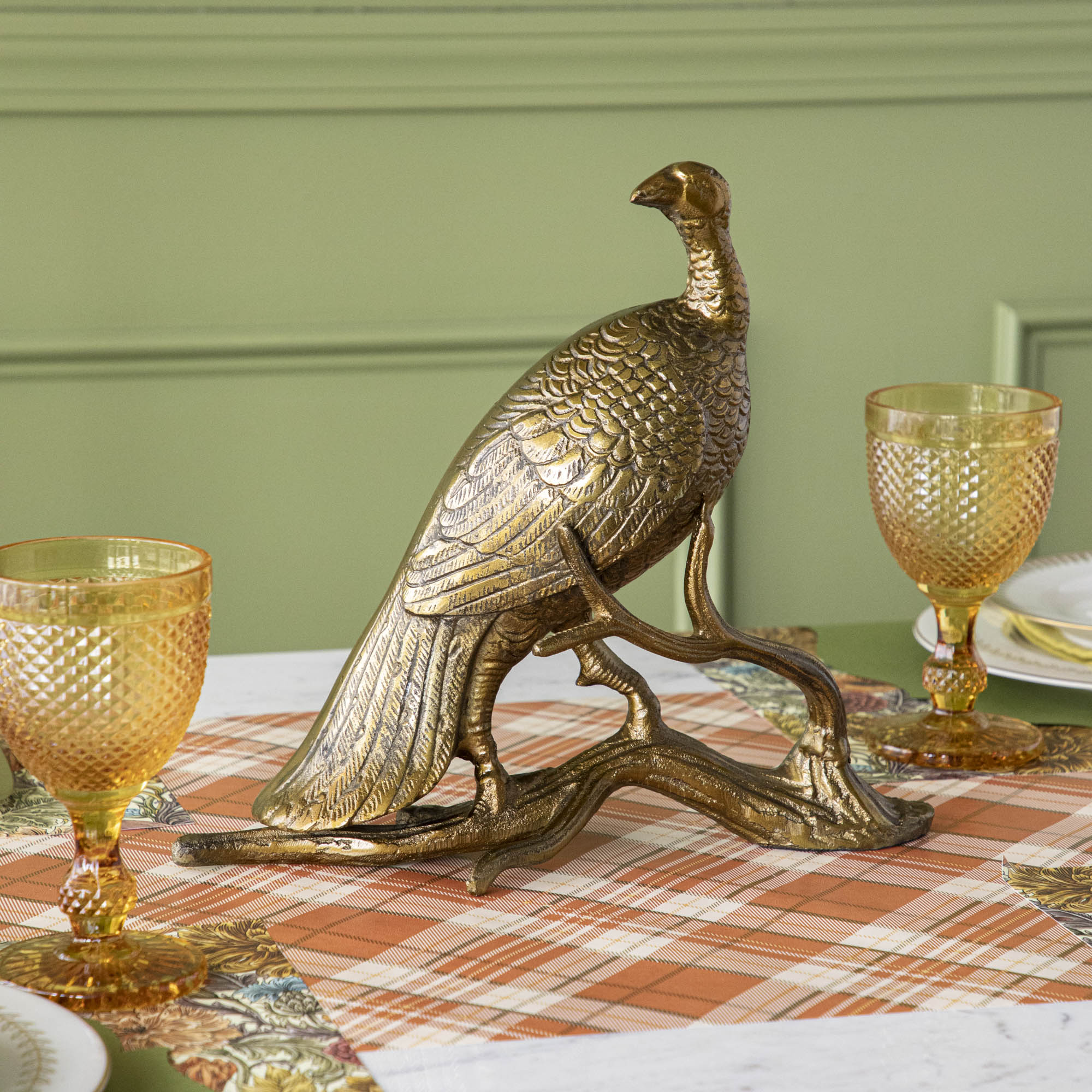 Metal Turkey on a Branch
