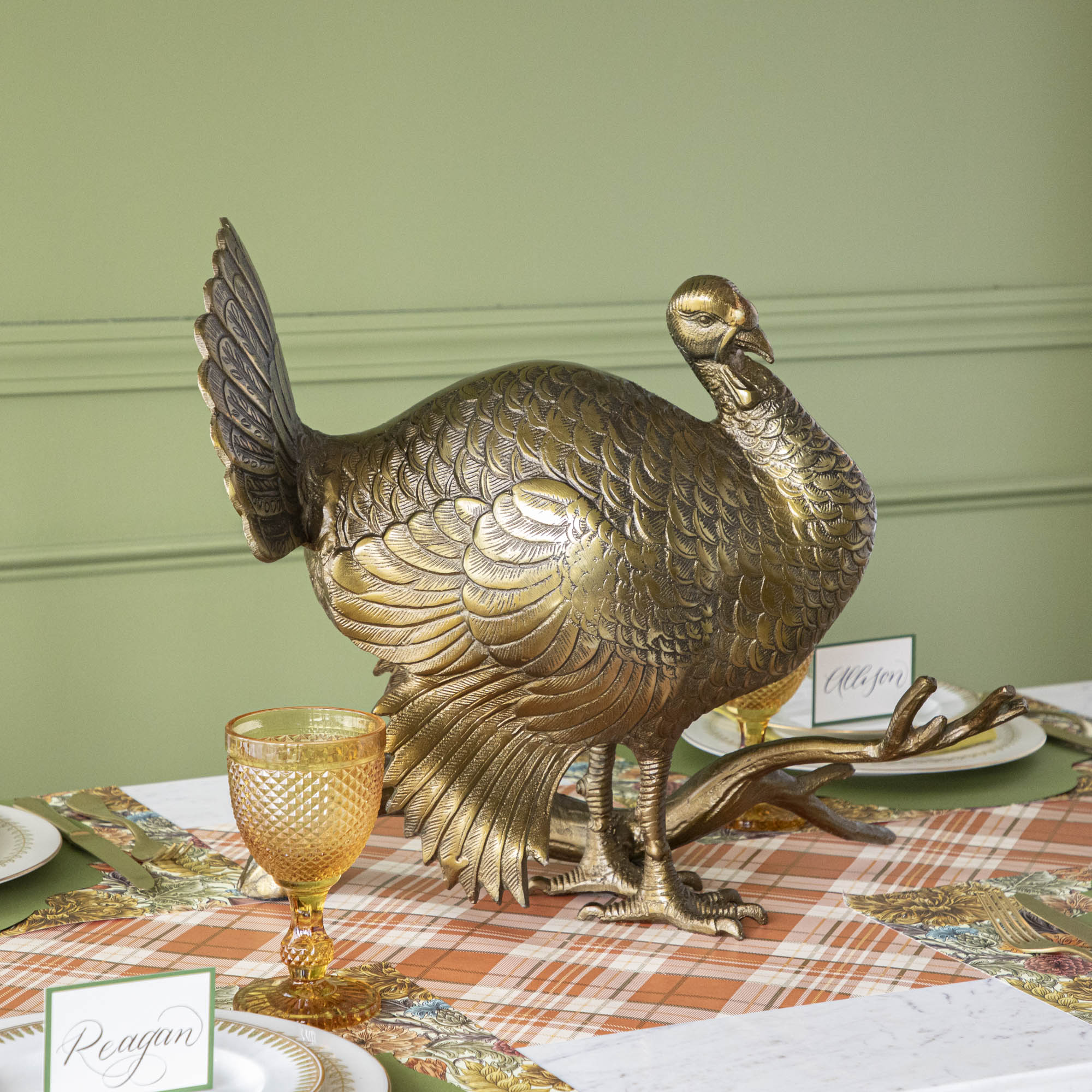 Metal Turkey on a Branch
