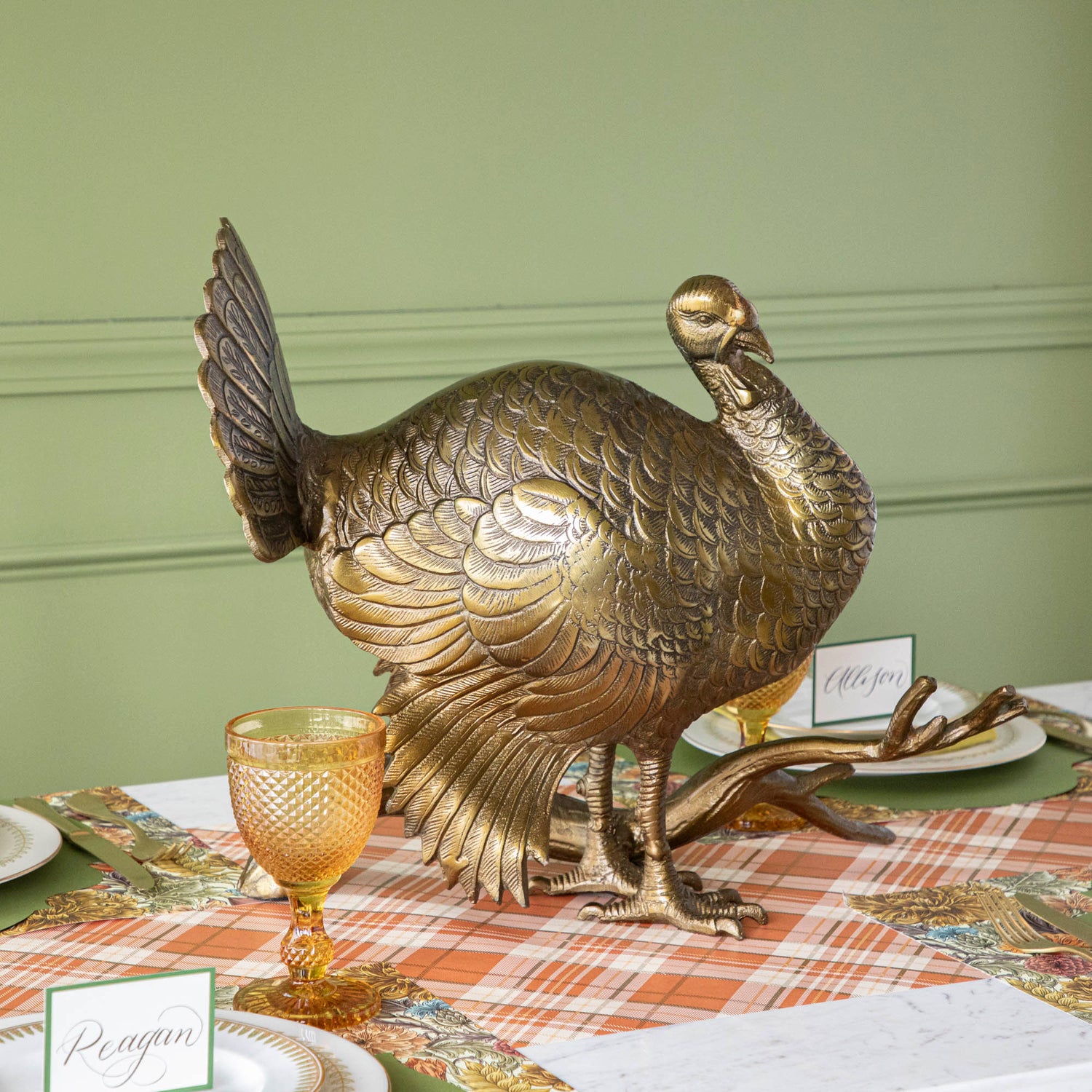 Metal Turkey on a Branch