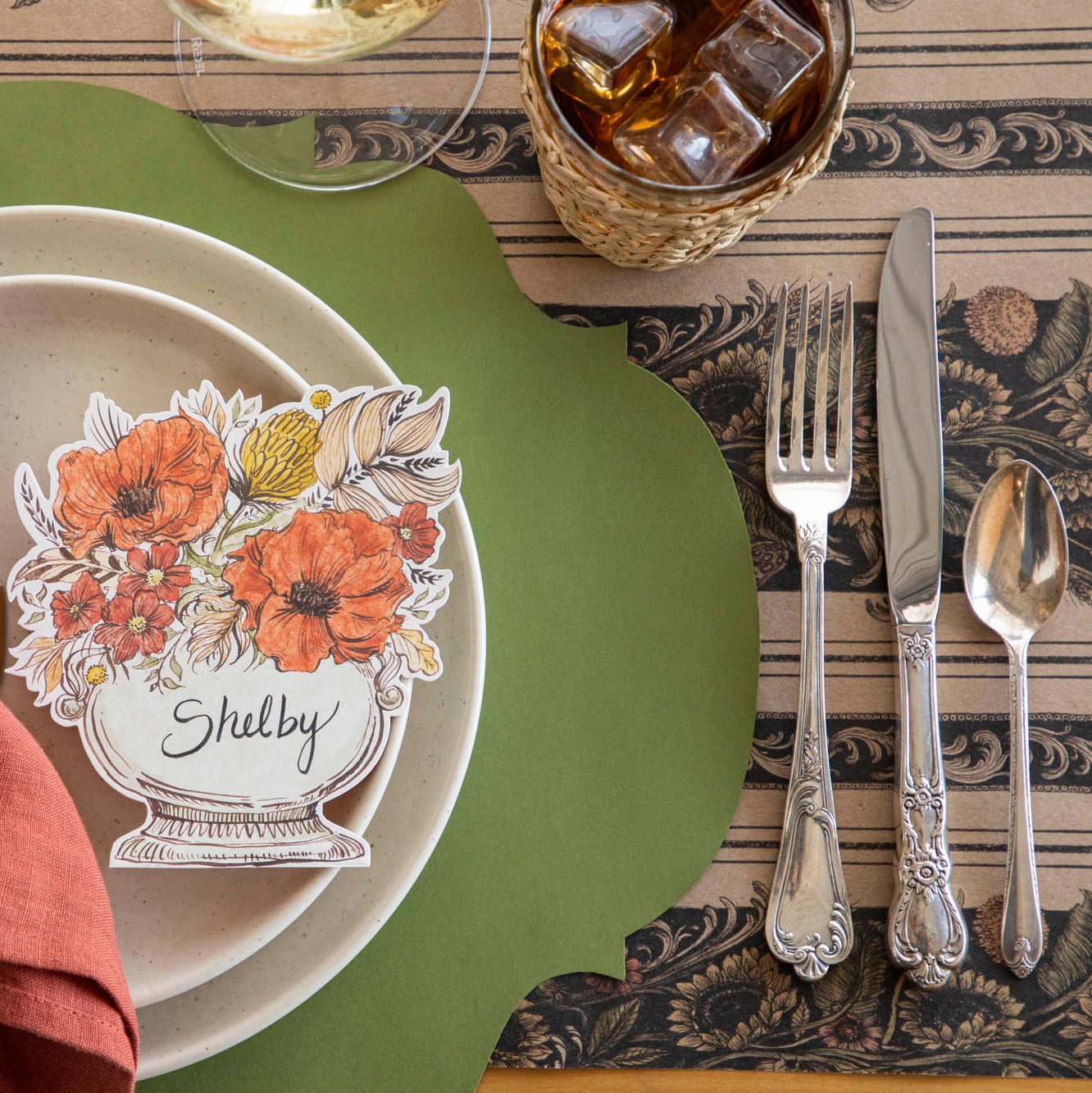 Vintage Sunflower Stripe Runner