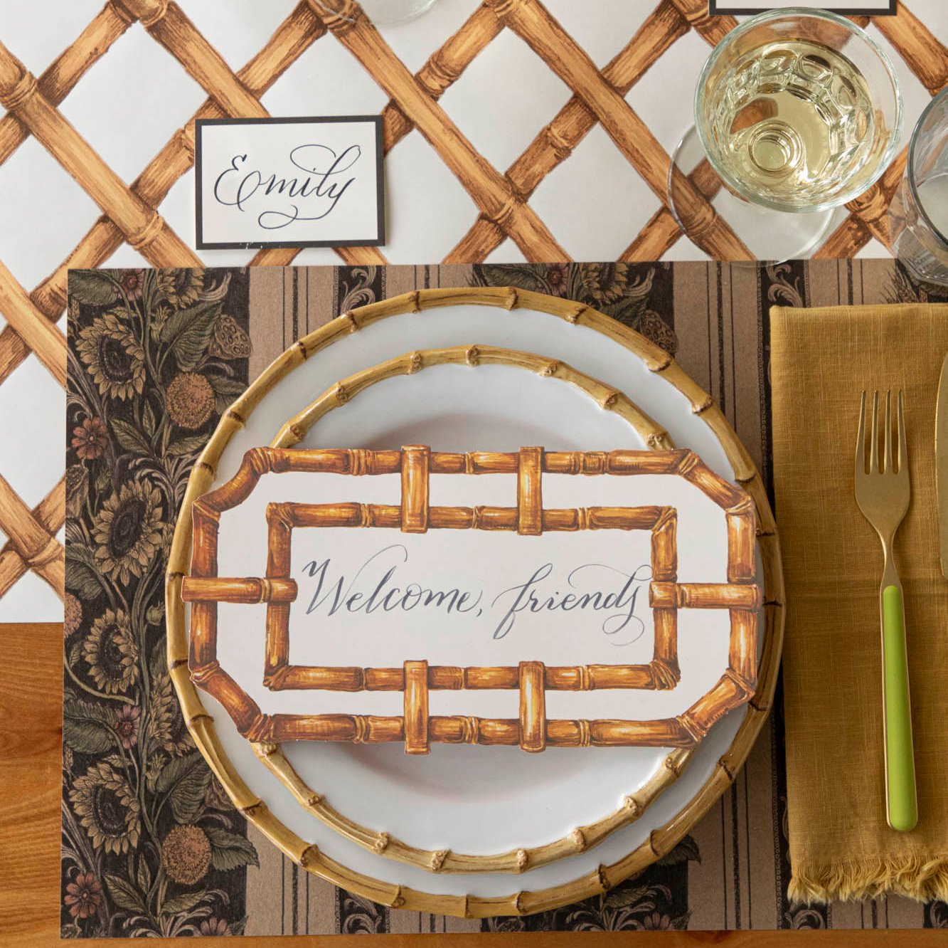 Black Frame Place Card