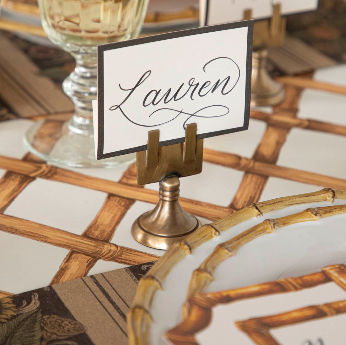 Black Frame Place Card