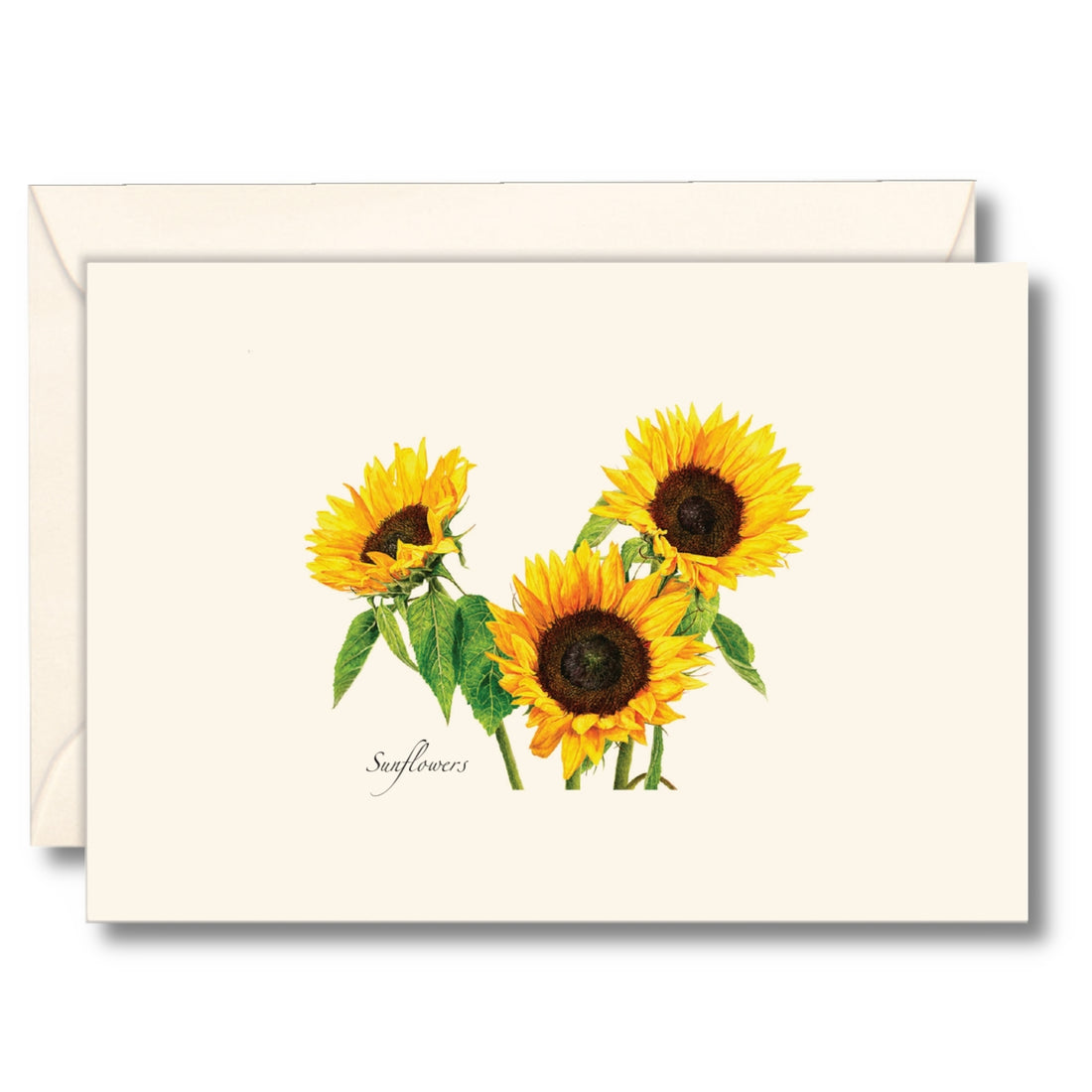 Card with 3 sunflowers on it