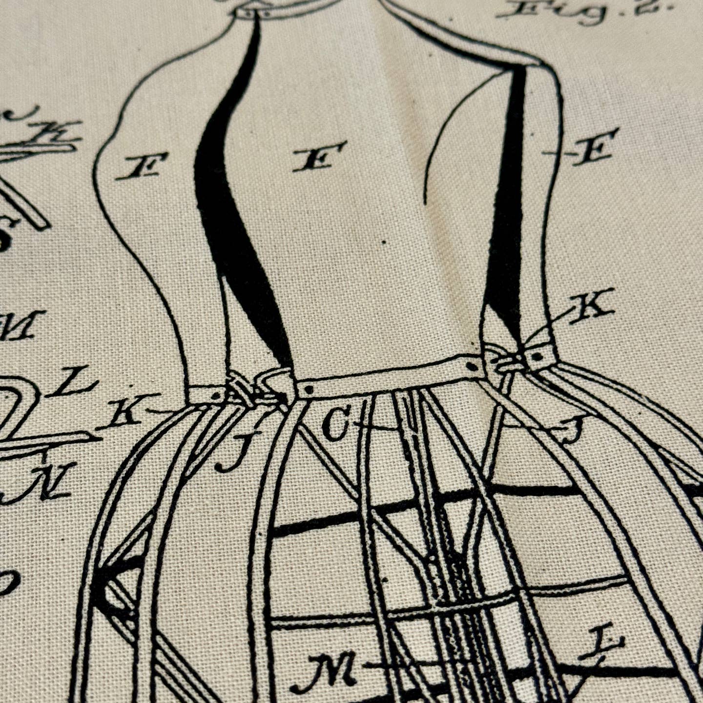Close up of the tea towel.