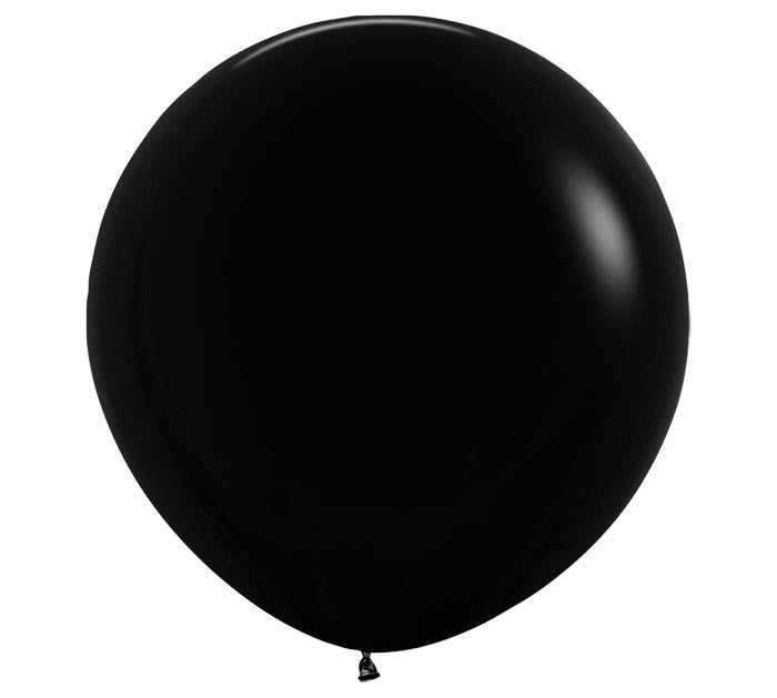 Three feet Black balloon on a white background.
