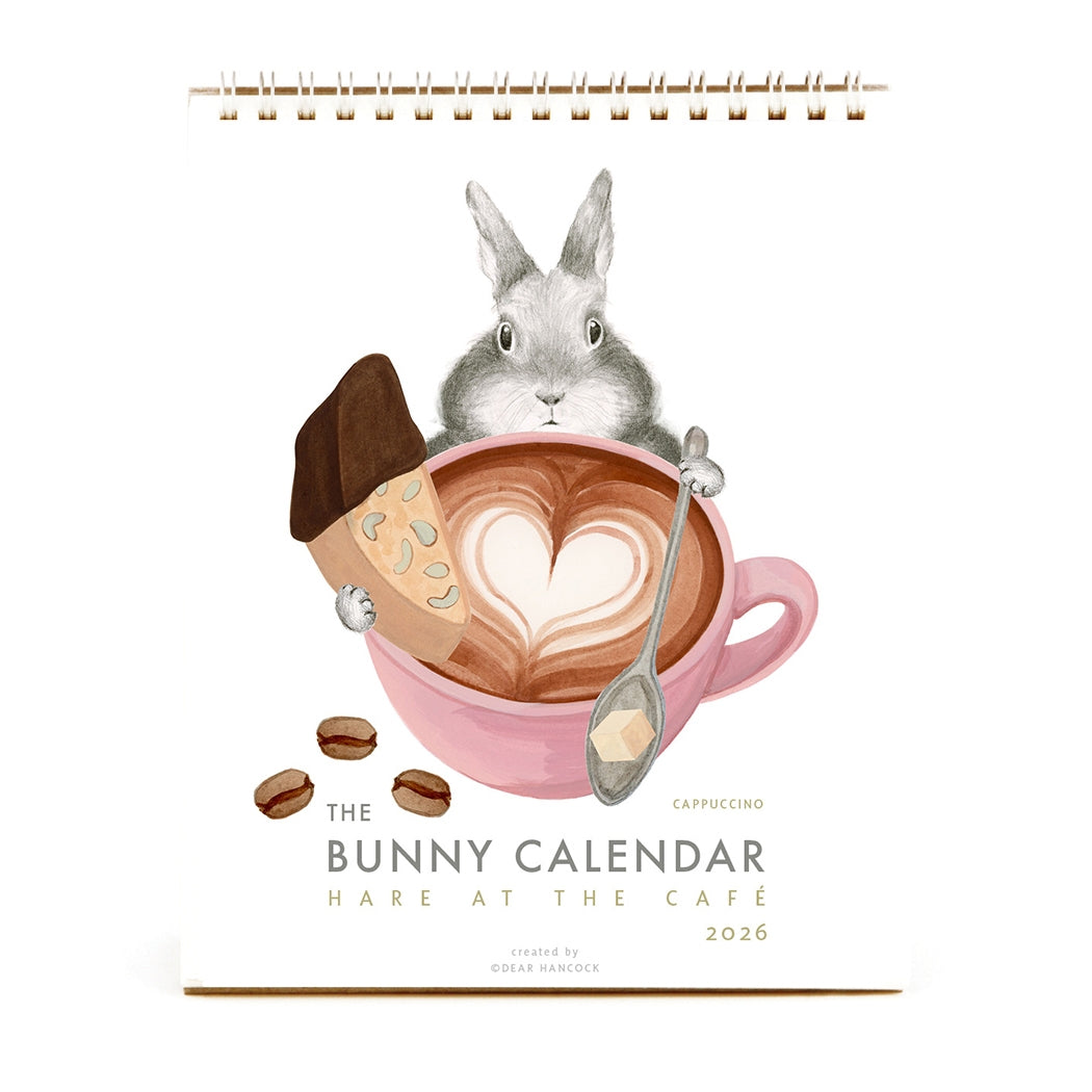 Front of the 2026 Dear Hancock Bunny Calendar. 