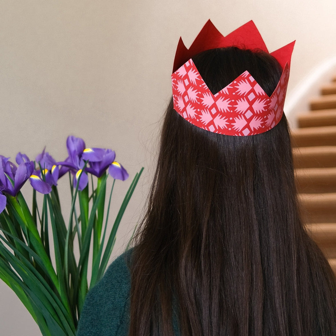 East End Press Pink Paper Party Crown.