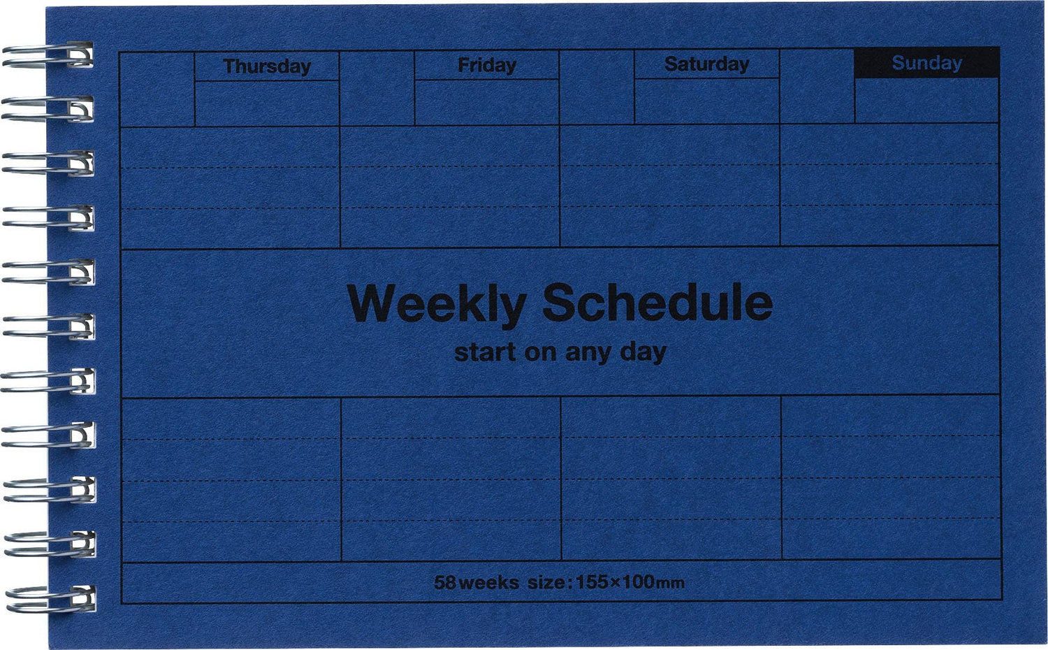 Dayfree Weekly Schedule