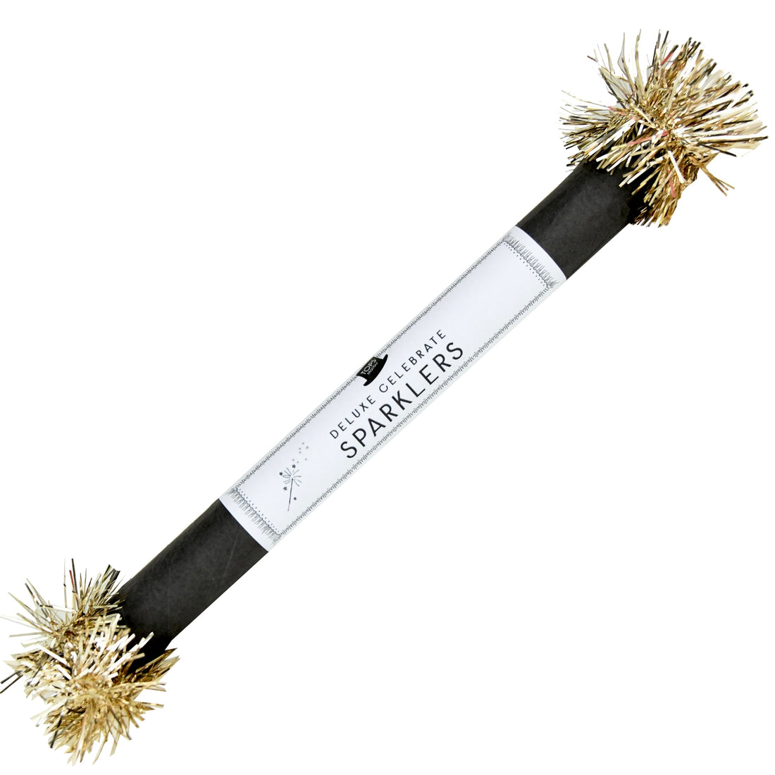 Deluxe Sparklers in black packaging with gold foil at the end by Tops Malibu.