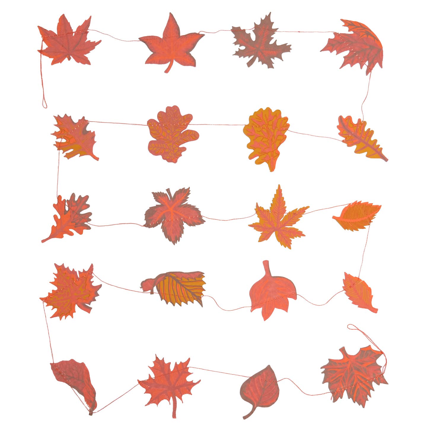 Autumn Leaves Sewn Garland.