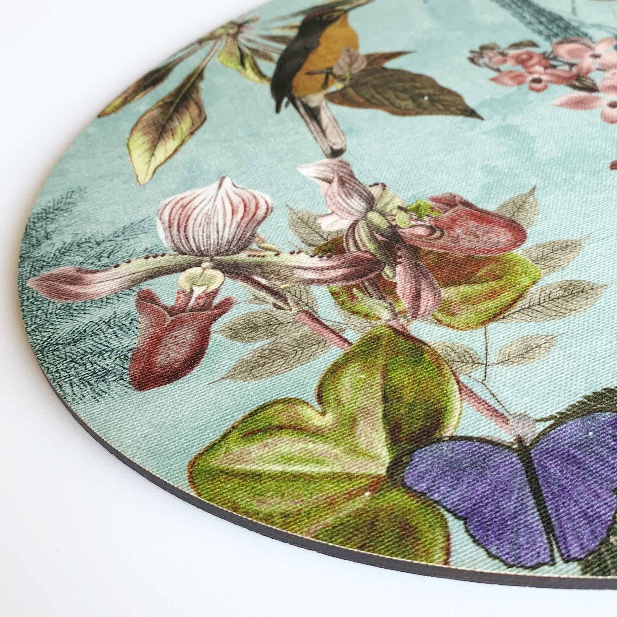 Oval Bright Floral Placemat, Sold Individually