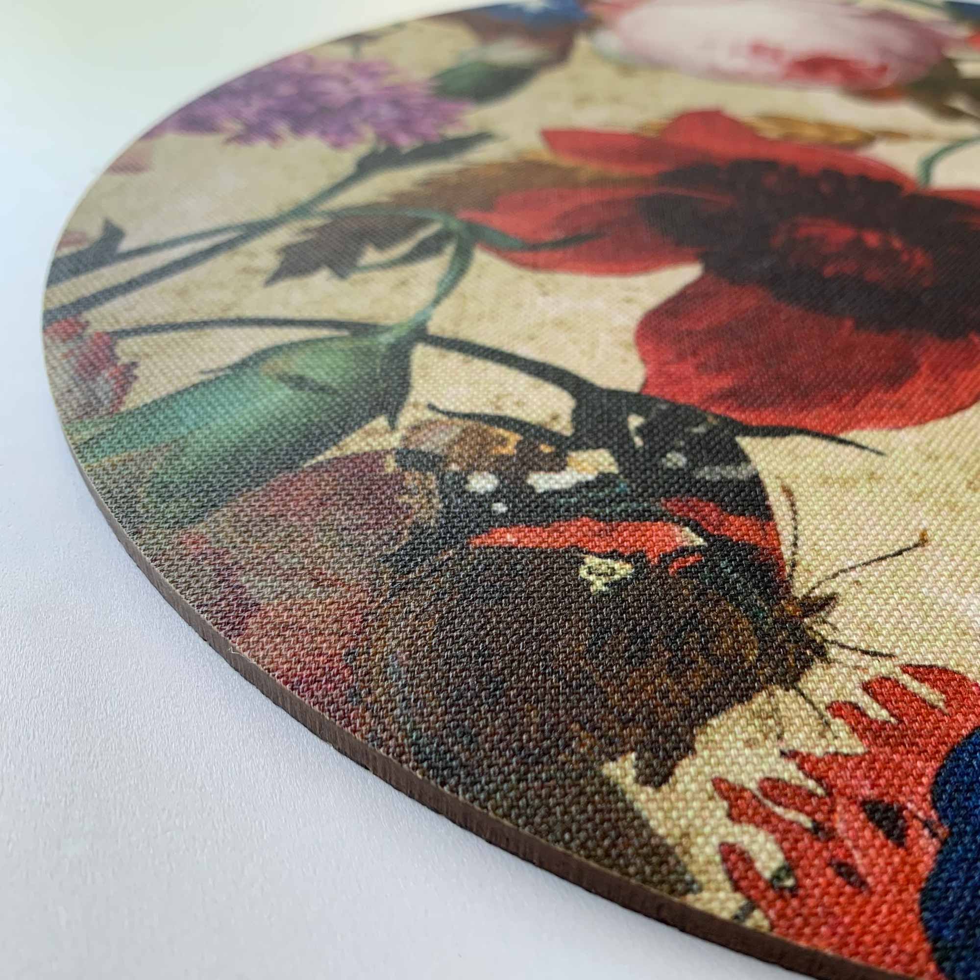 Oval Flemish Flowers Placemat, SOLD INDIVIDUALLY
