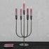 Black Hand-Forged Metal Candelabra 