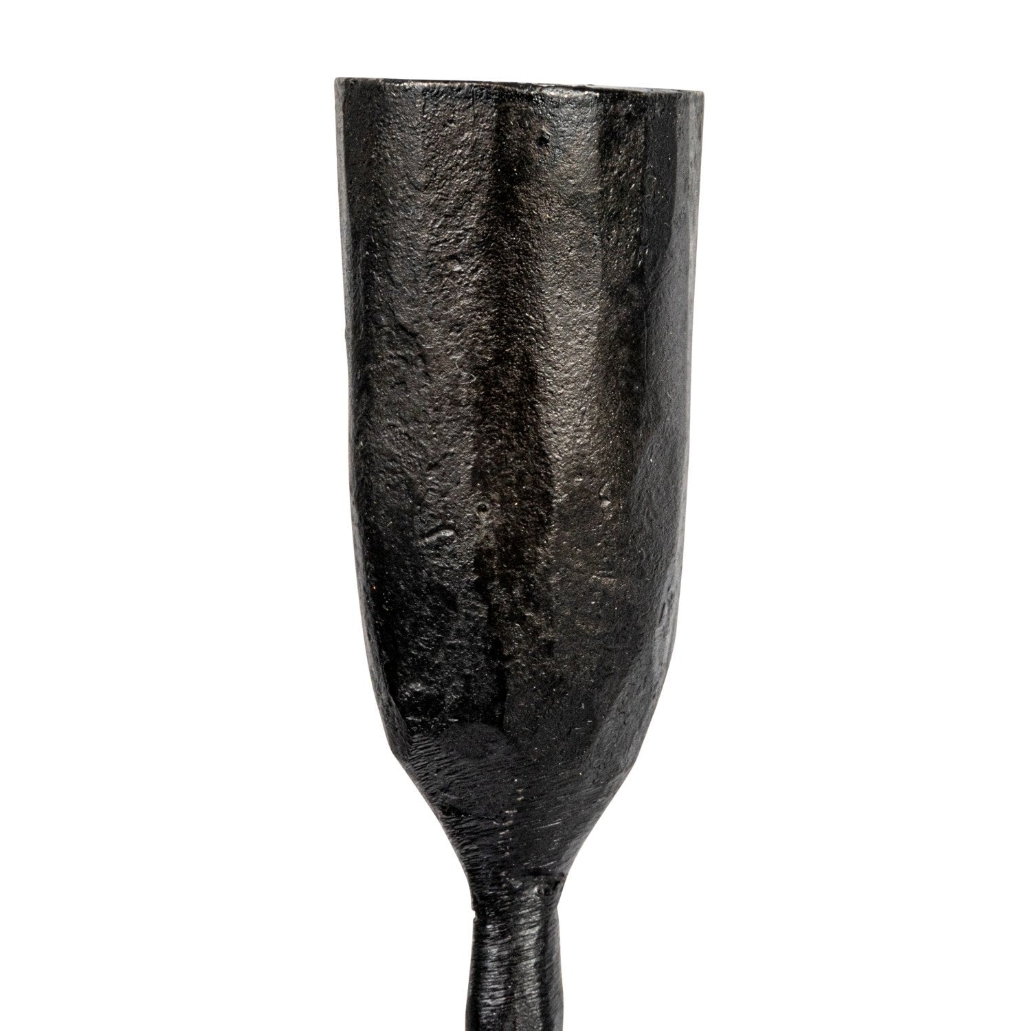 Black Hand-Forged Metal Candelabra