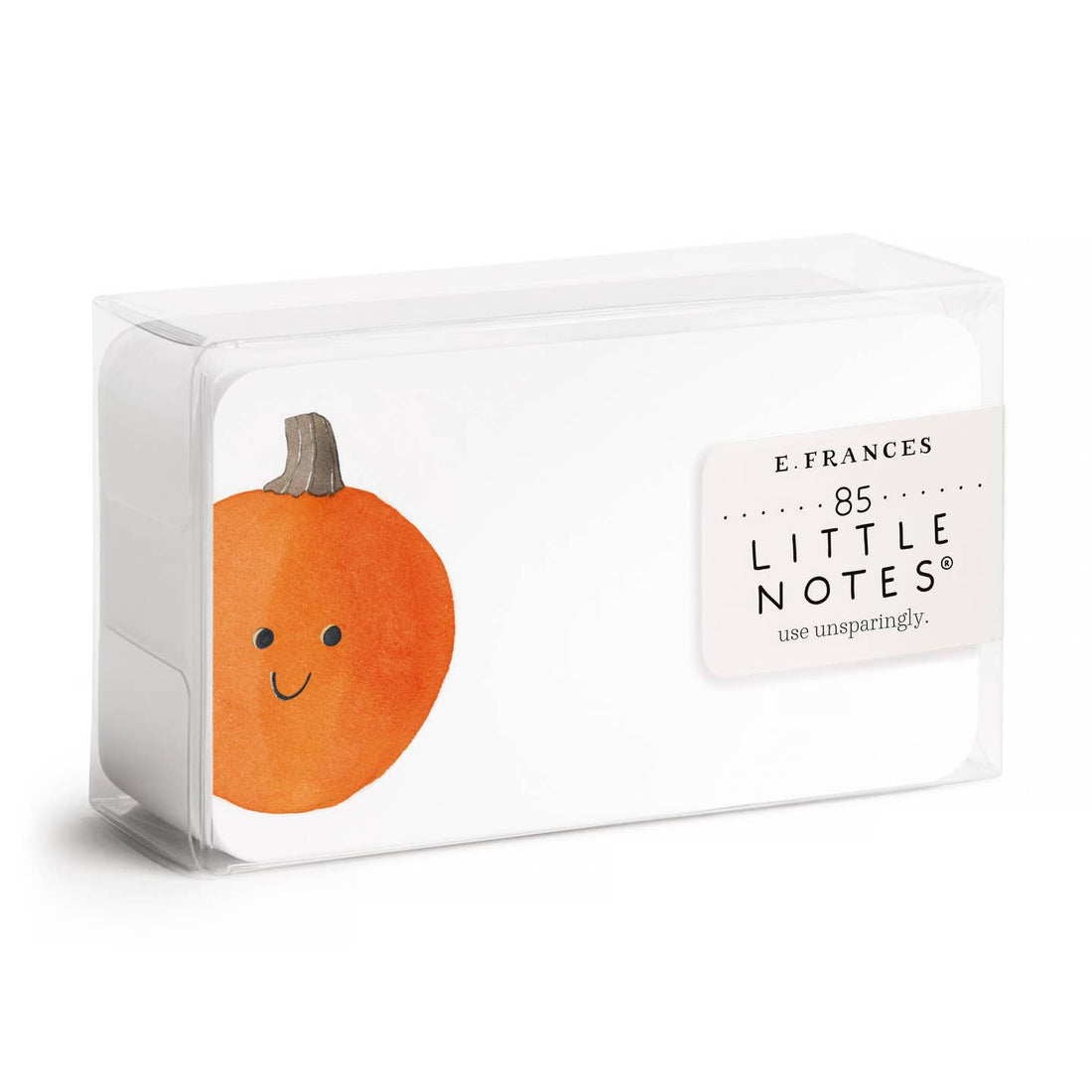 Box of E. Frances Little Notes with a pumpkin design on a white background
