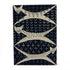 Greeting card by Cambridge Imprints with illustration of 3 cream cats on a black background.