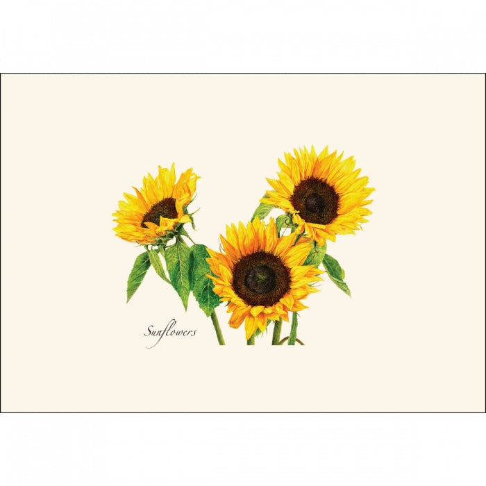 Card with 3 sunflowers on it