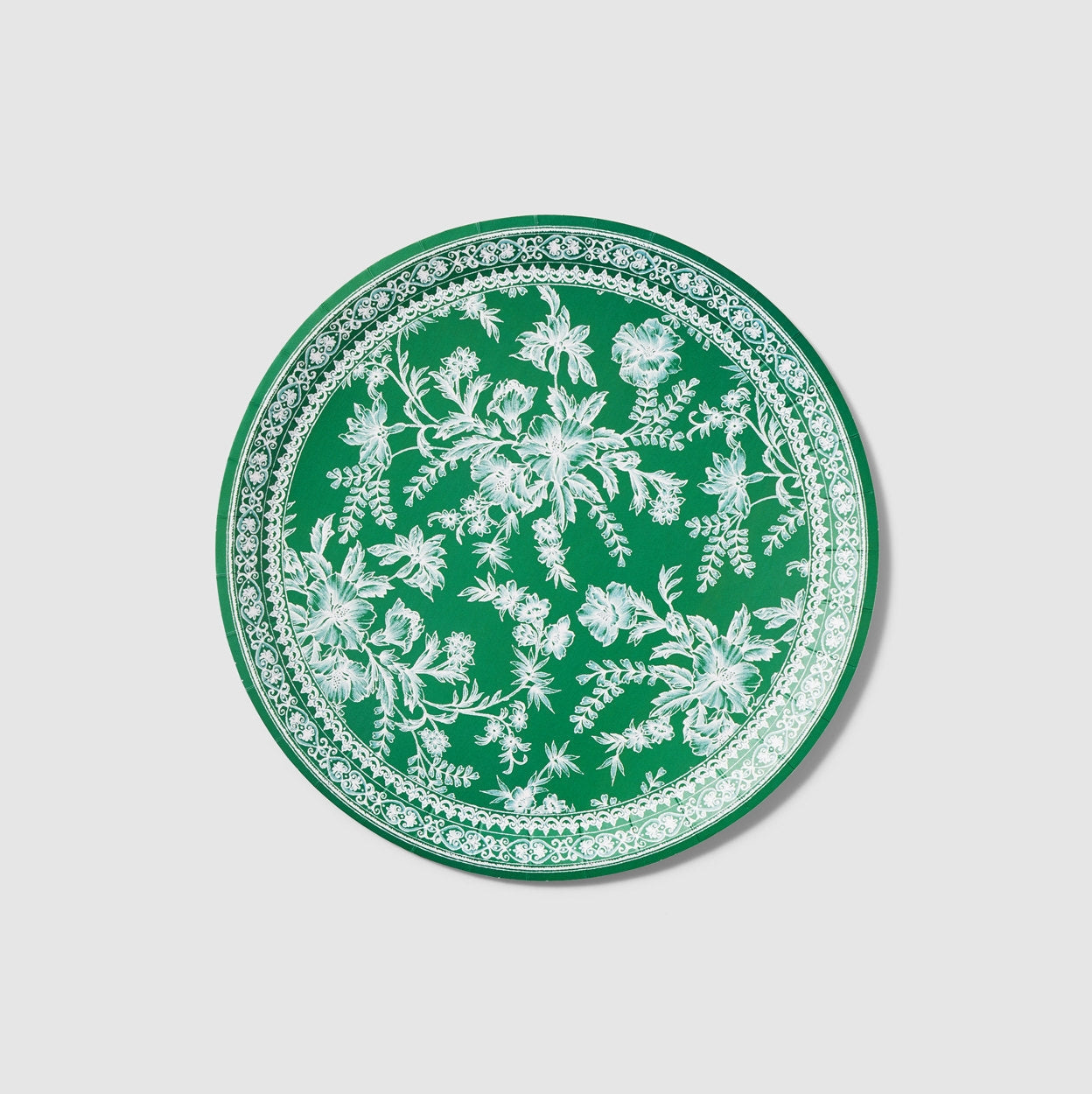 Emerald French Toile Paper Party Dinnerware