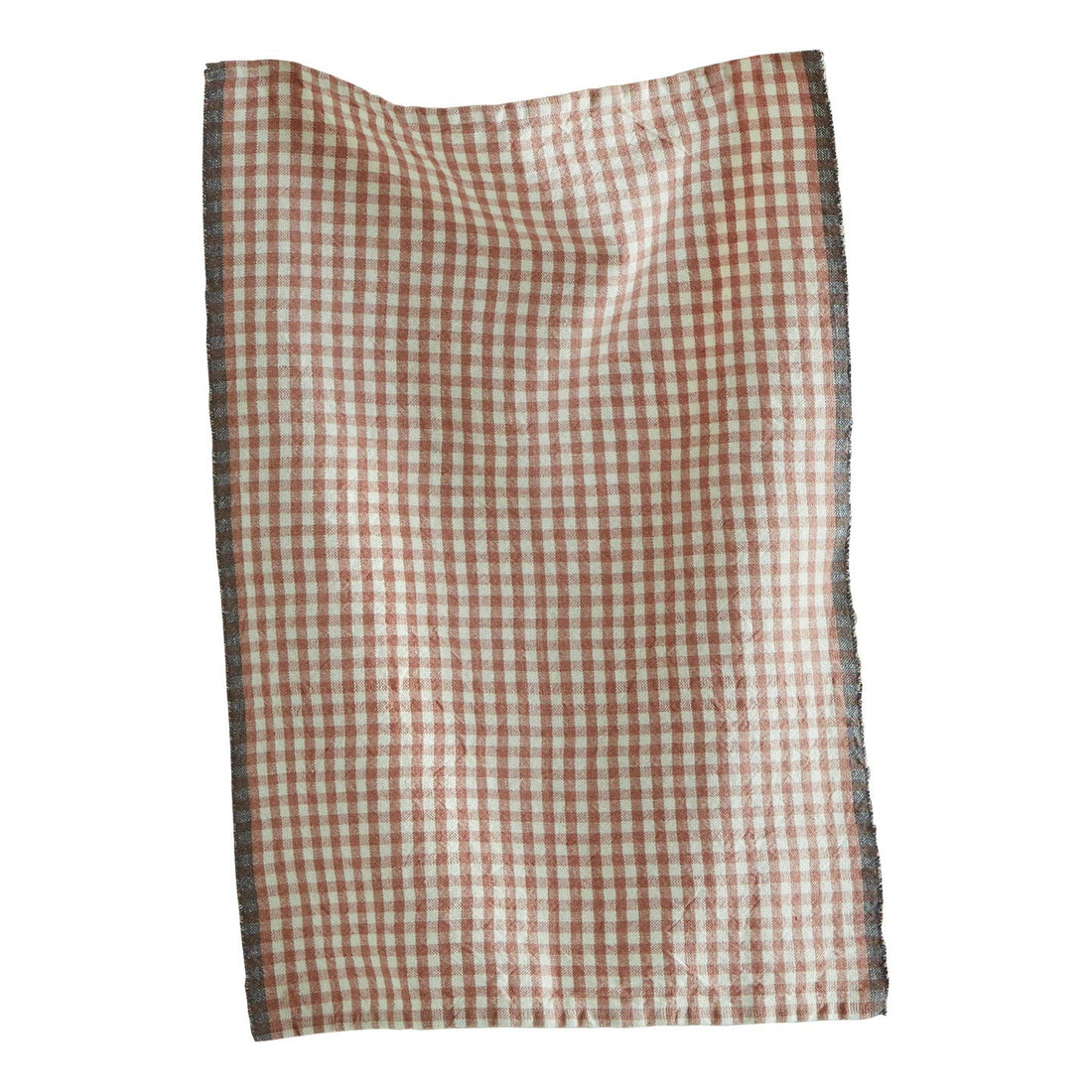 Gingham printed dishtowel. 
