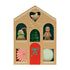 Gingerbread cupcake kit with cupcake toppers in windows