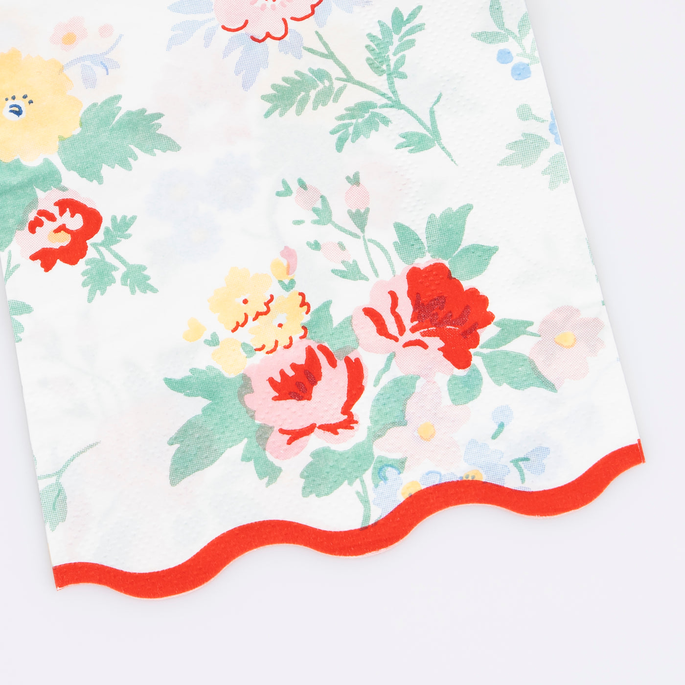 Close up of Meri Meri Vintage Floral Napkin.