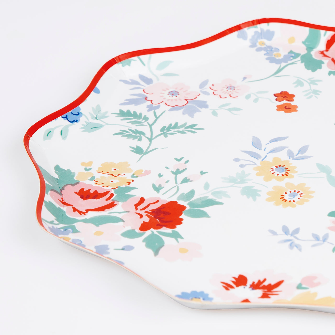 Close up of Meri Meri Vintage Floral Plates.