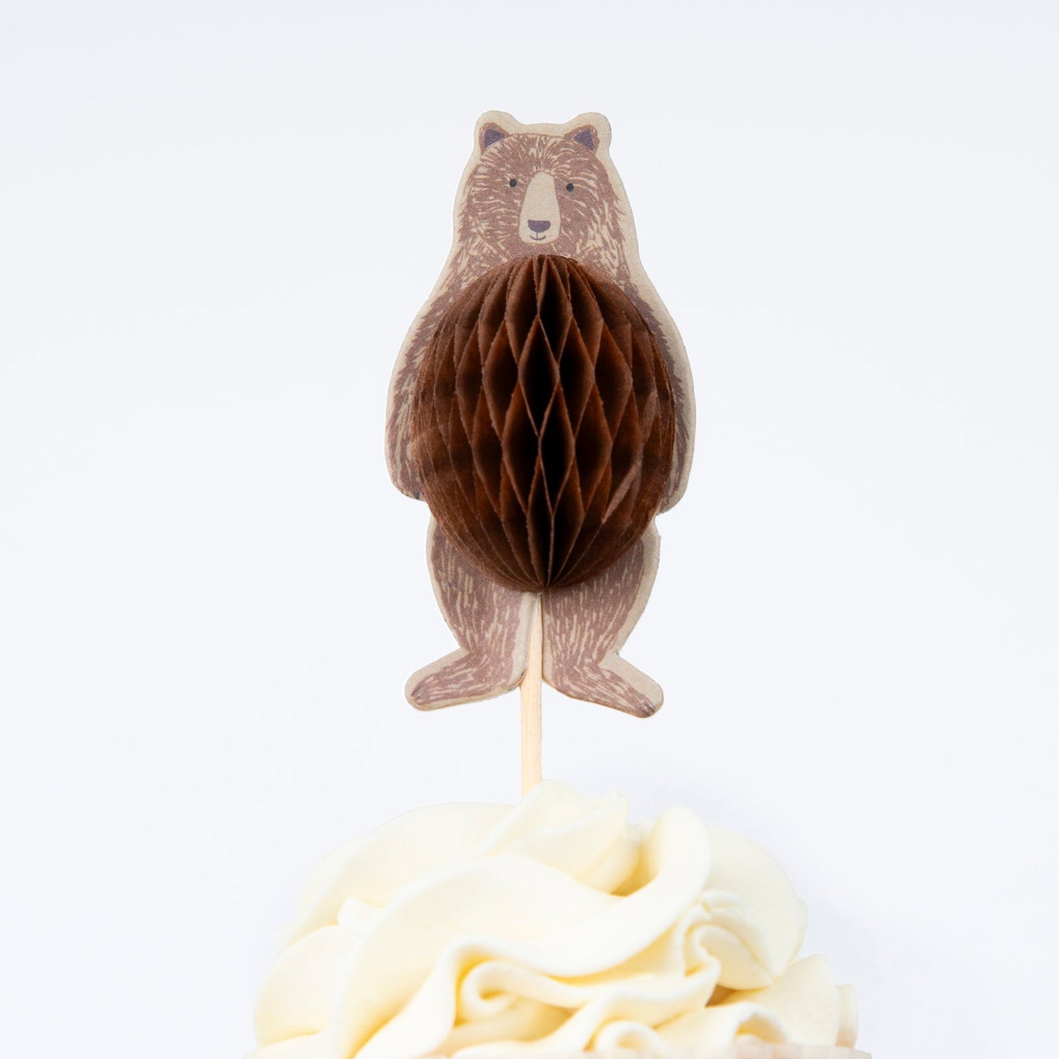 Honeycomb bear cupcake topper by Meri Meri. 