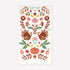 Guest napkin with autumn-themed illustrations on a white background. 