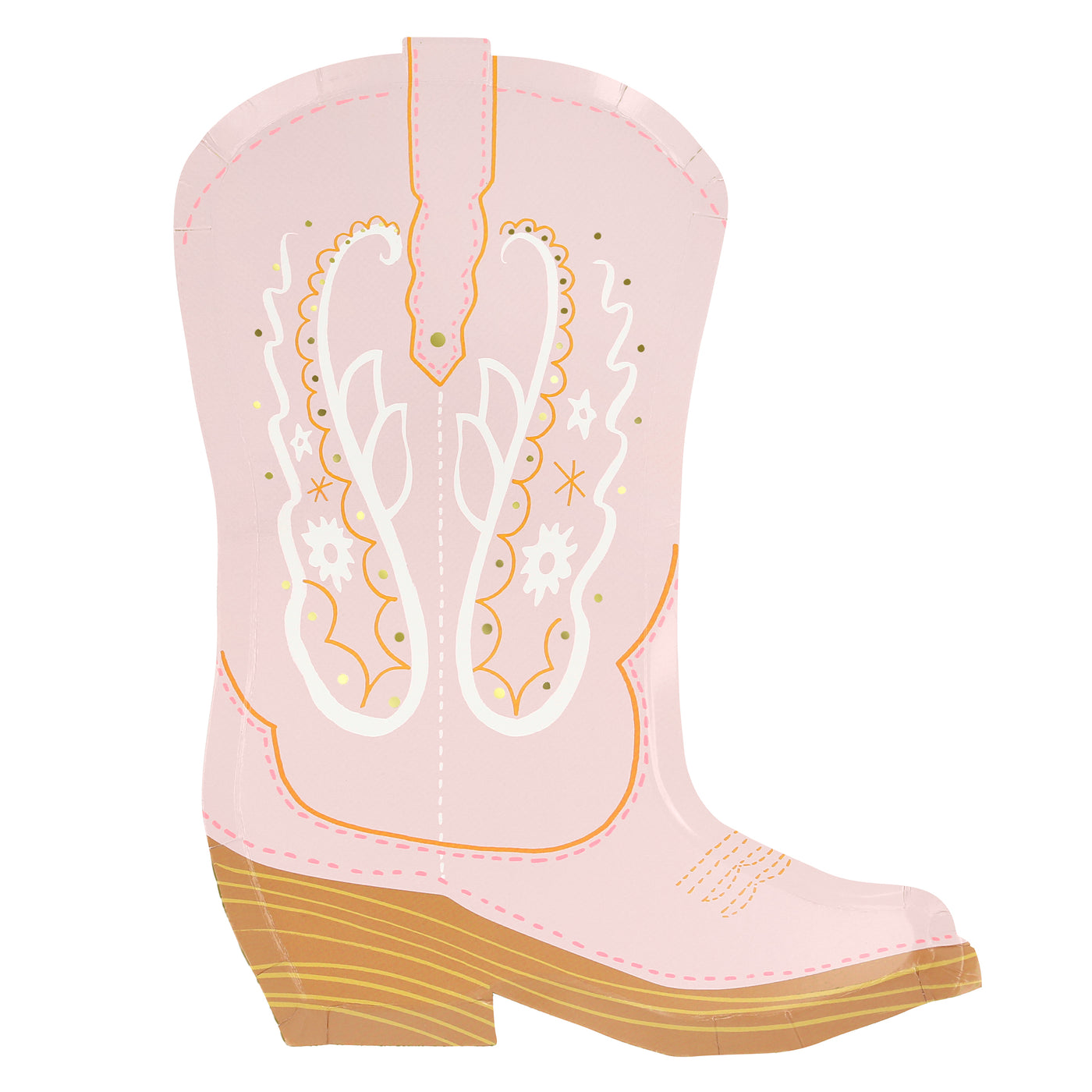 Western Boot Plate in pink.