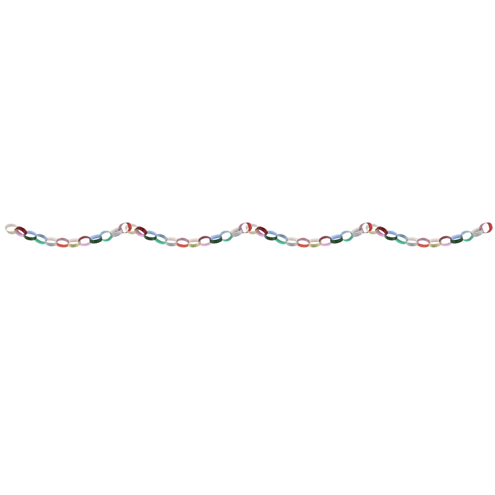 Multicolored chain on a white background.