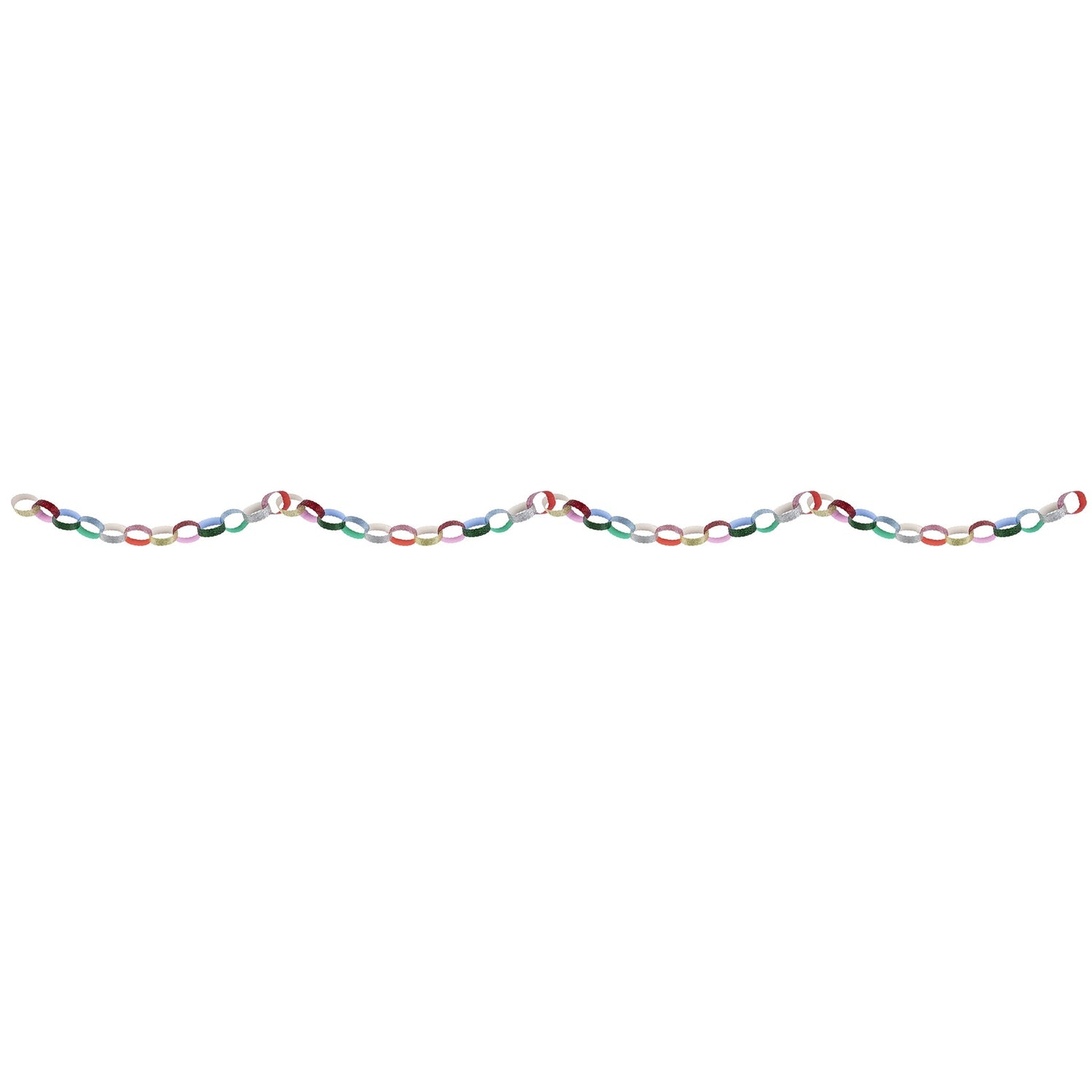 Multicolored chain on a white background.