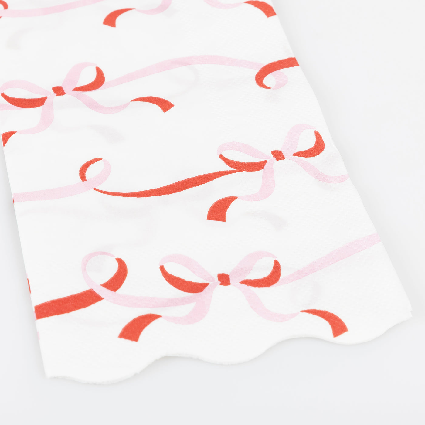 Close up of ribbon napkin.
