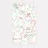 Coloring tablecloth with Christmas-themed illustrations on a white background.