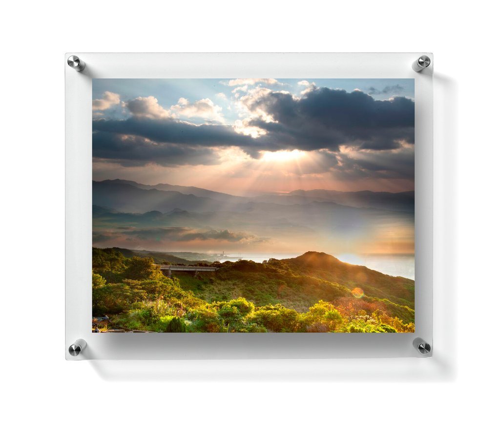 Double Panel Acrylic Floating Frames, Silver