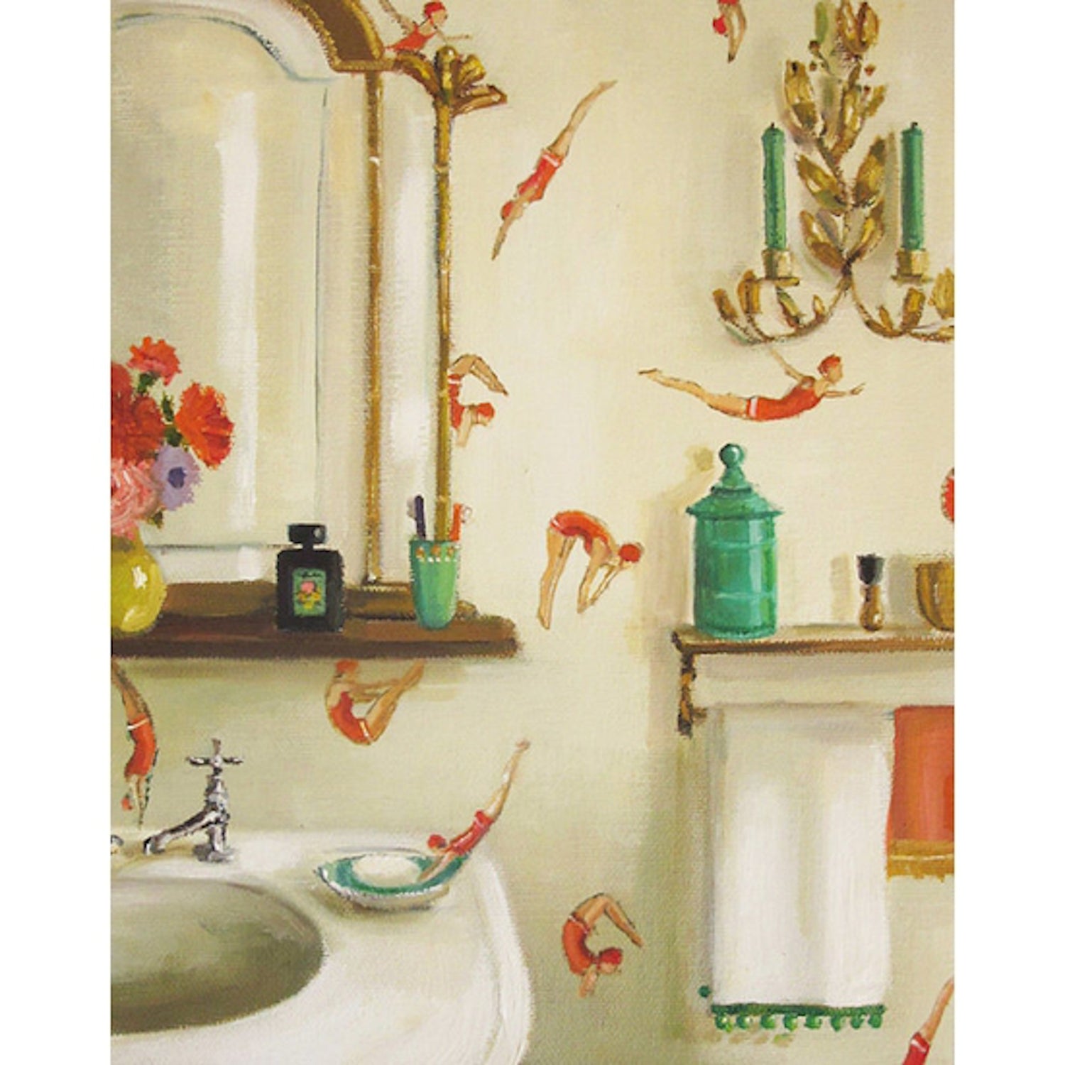 Divers Large Art Print