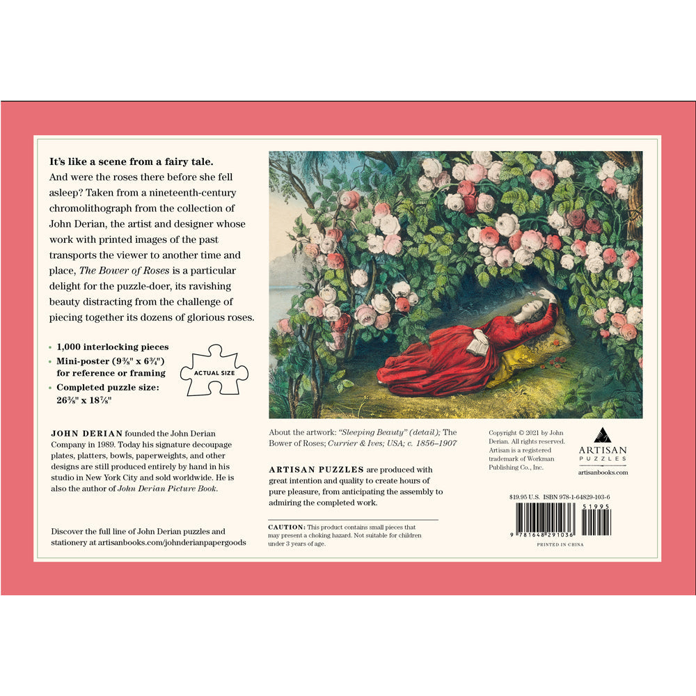 John Derian: The Bower of Roses 1,000 Piece Puzzle